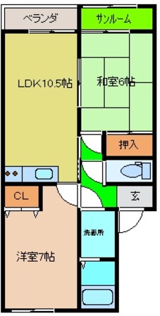 サンライズ原の物件間取画像